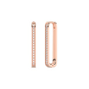 Boucles d'oreilles diamants ronds 0.30 carat or rose Teresa